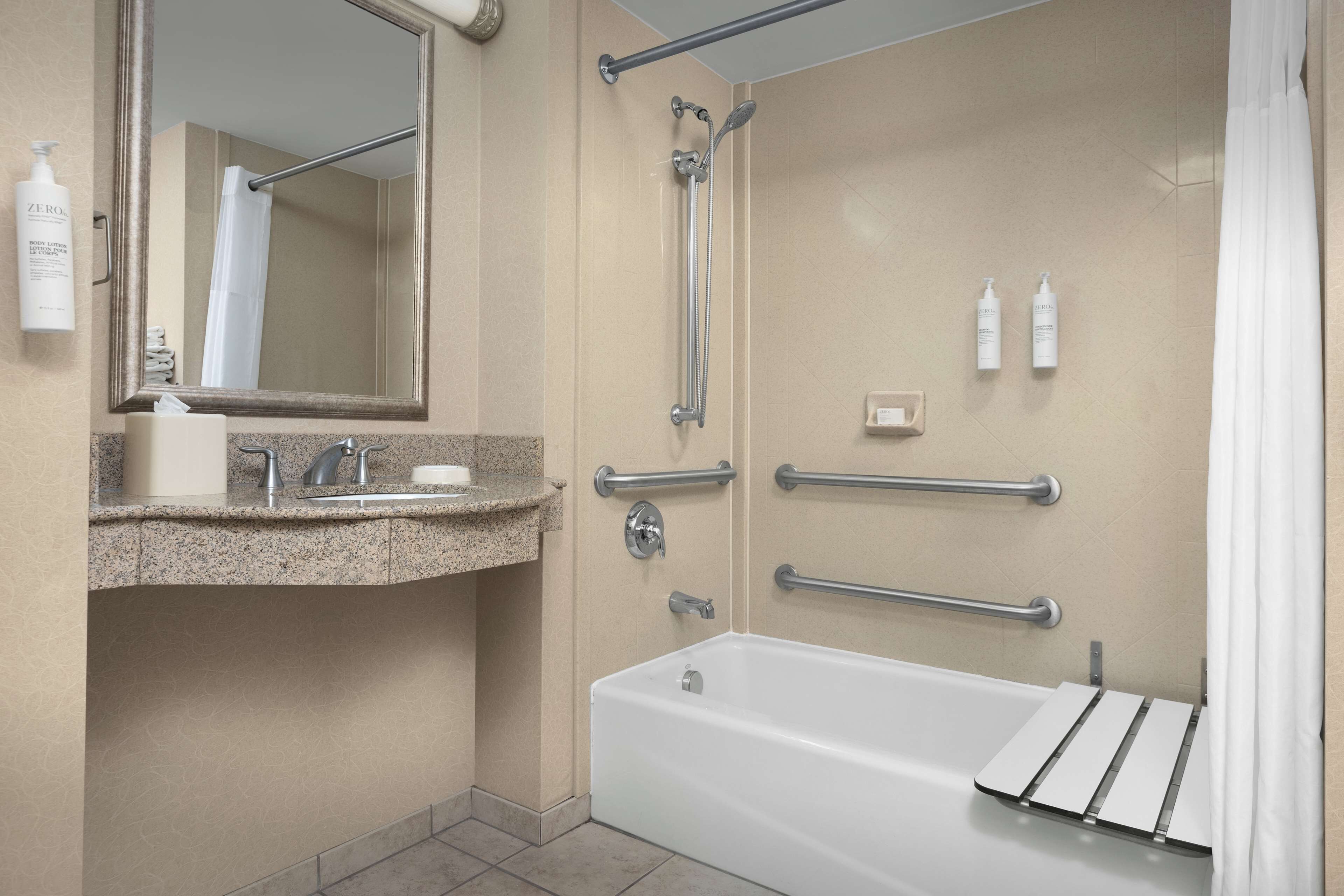 room, 2 queen beds, accessible, bathtub | bathroom shower