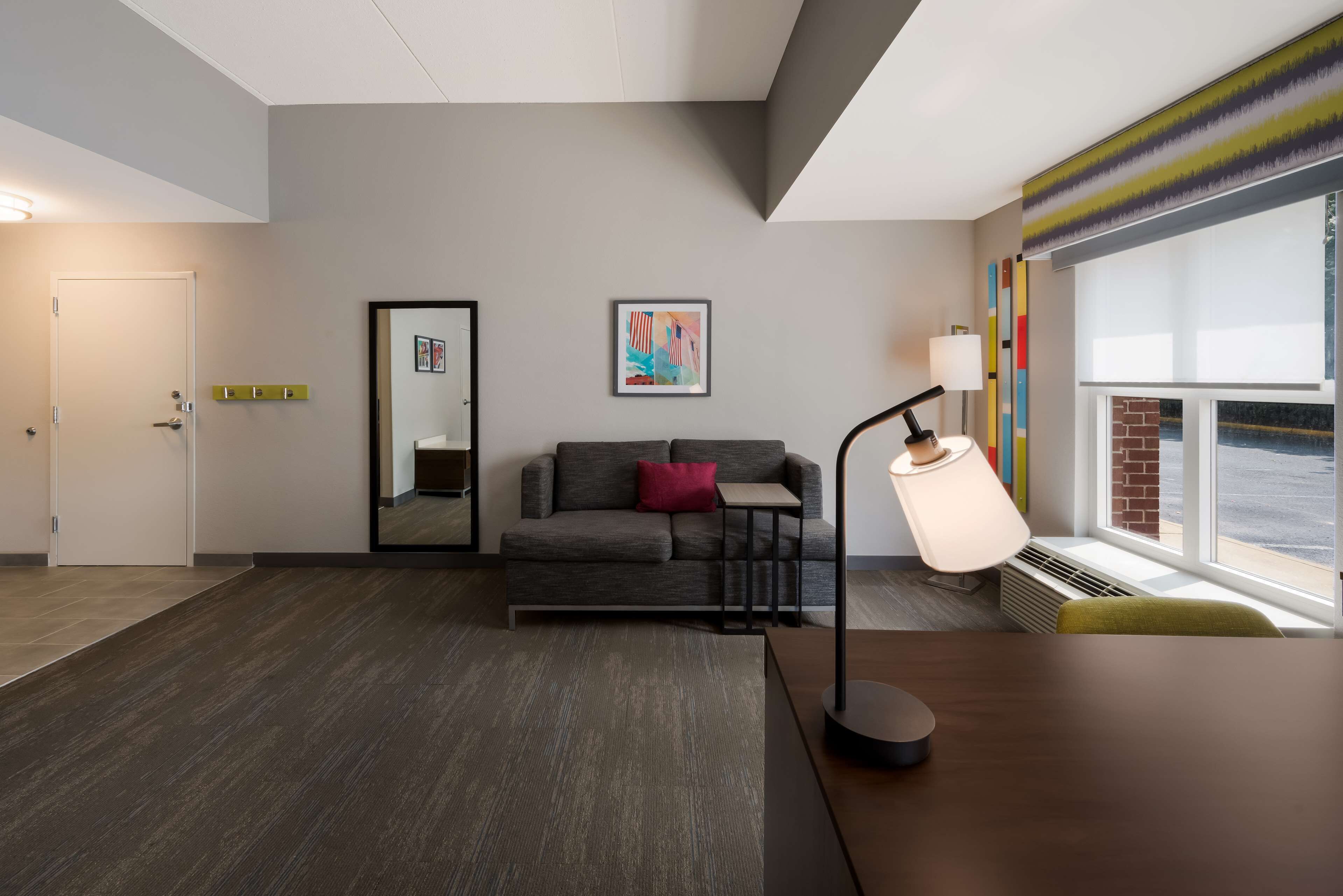 studio, 1 king bed, accessible (roll-in shower) | living area | 32-inch lcd tv with cable channels, tv, dvd player