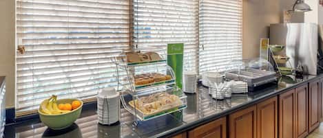 Free daily self-service breakfast