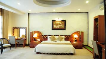 1 bedroom, free minibar items, in-room safe, desk