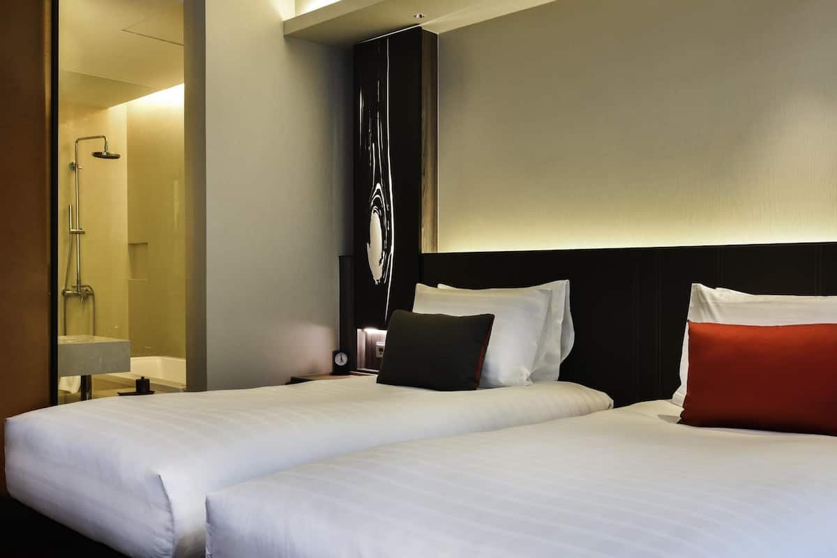 Chambre Deluxe, 2 lits jumeaux | 1 chambre, literie de qualité, couette en duvet