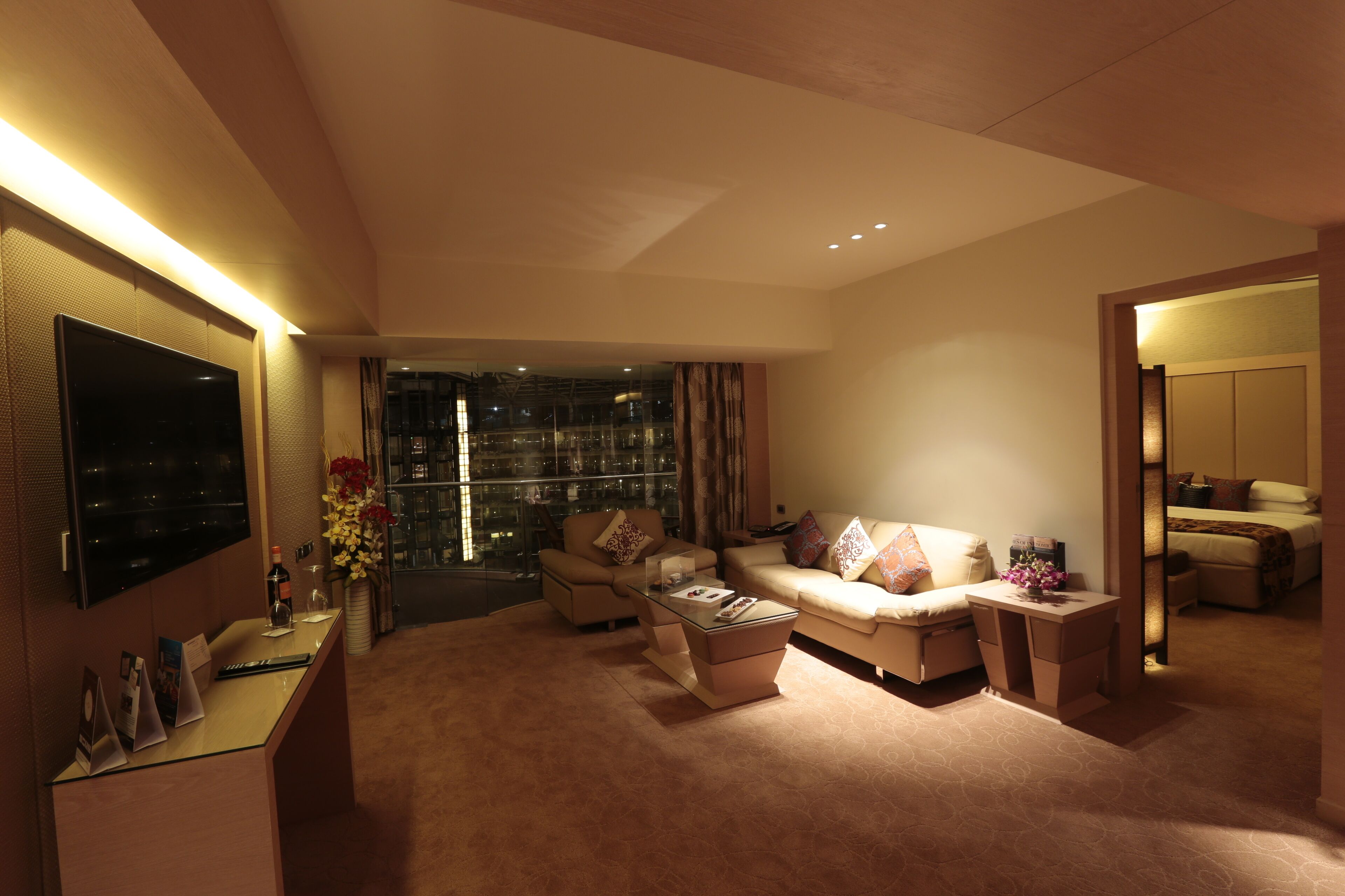 uranus premier lagoon view suite with bath tub and private balcony - king bed | view from room