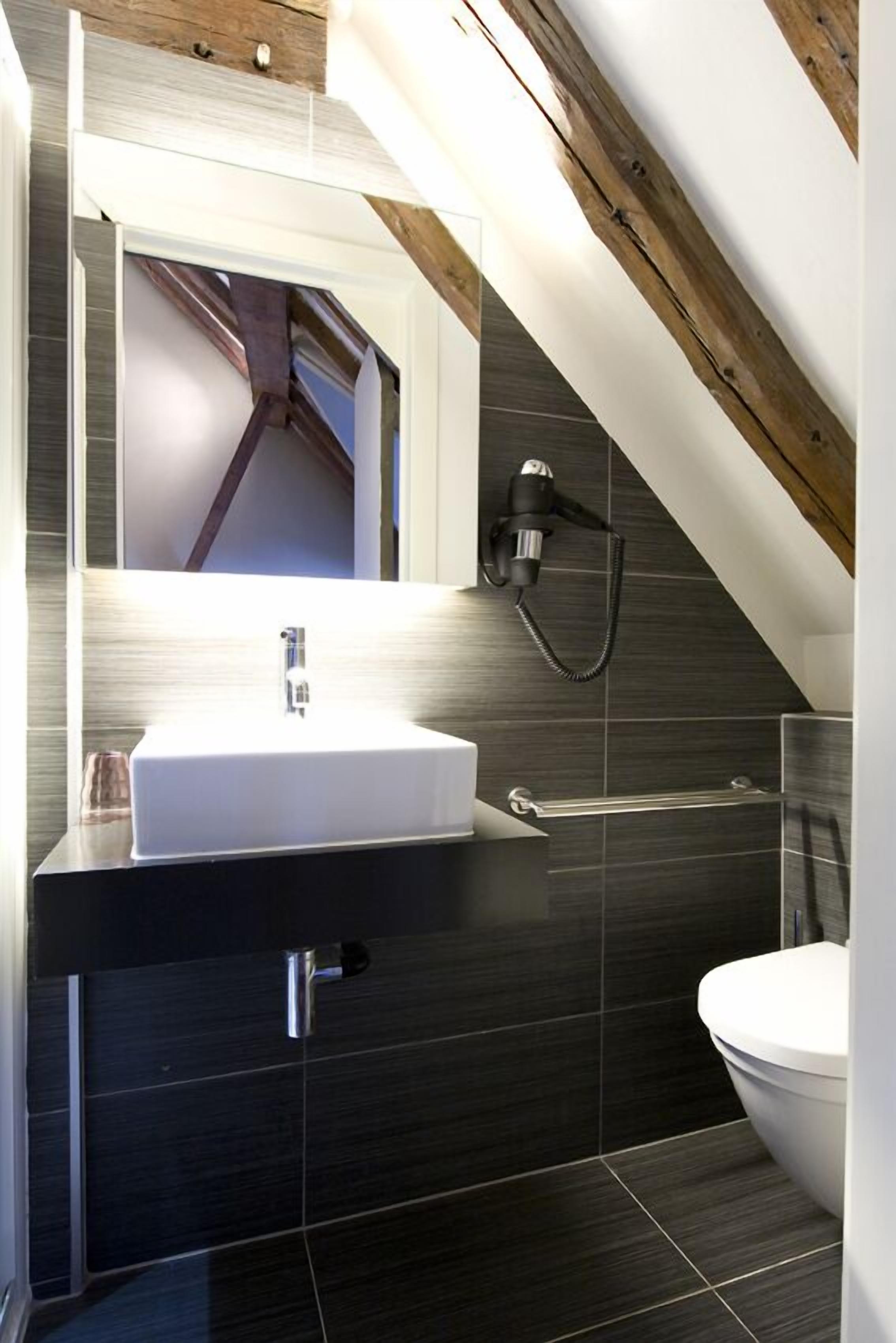 superior double or twin room | bathroom | shower, hair dryer, towels, soap