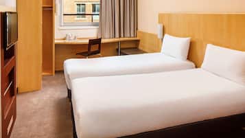 Chambre avec lits jumeaux, 2 lits une place | 1 chambre, literie hypoallergénique, coffres-forts dans les chambres