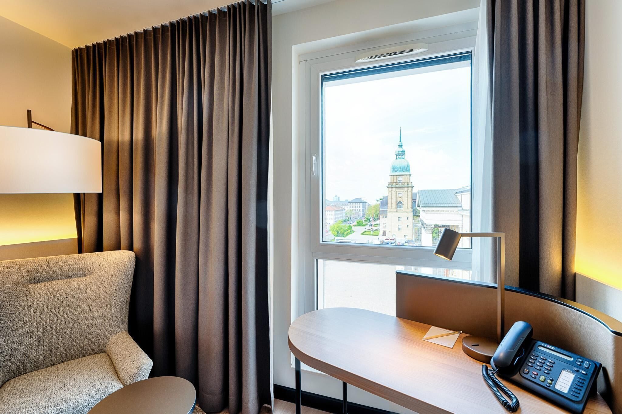Deluxe Double Room, City View | Premium bedding, in-room safe, desk, laptop workspace