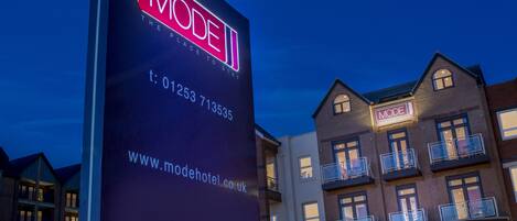 Front of property – evening/night