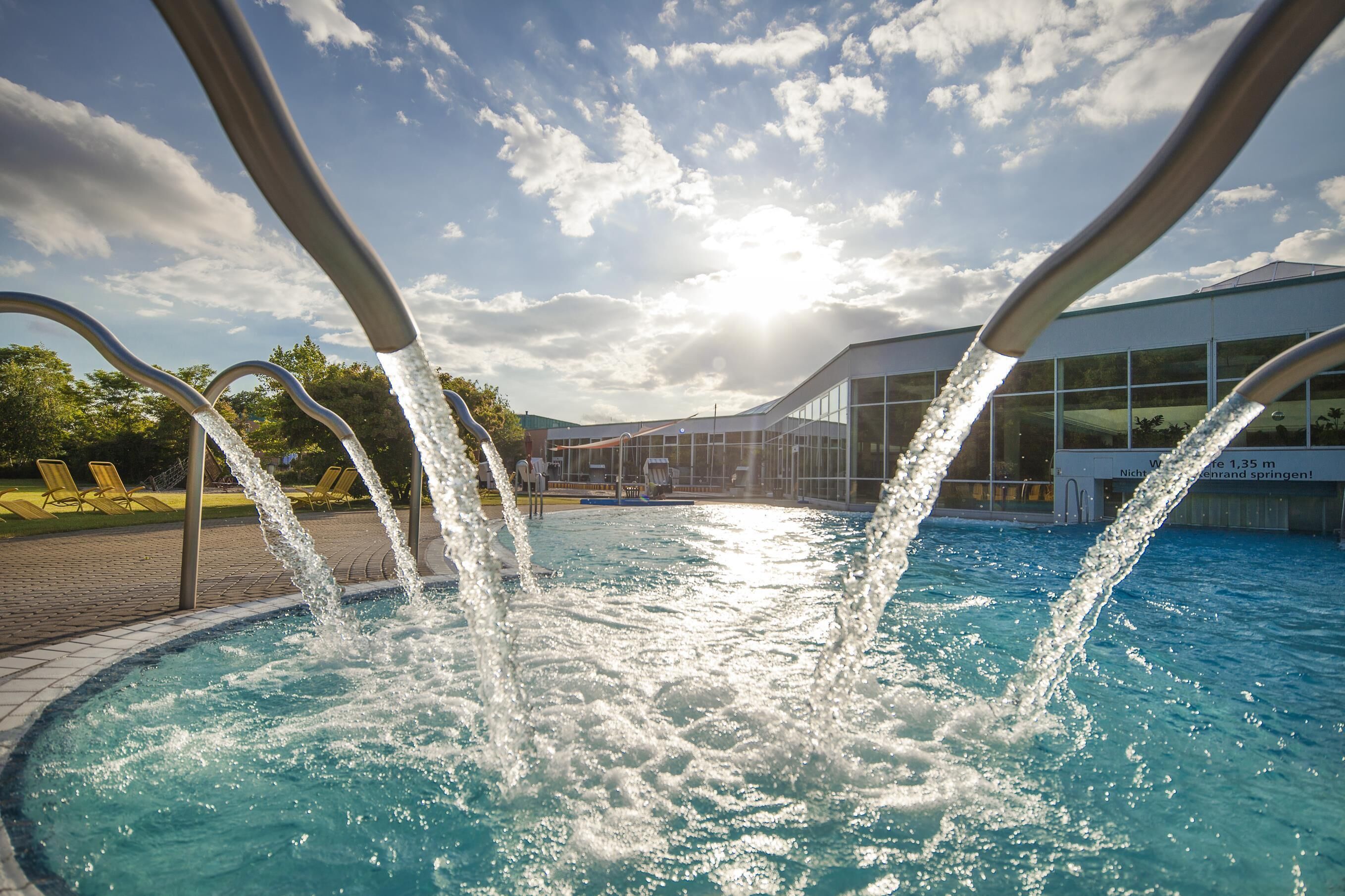 Indoor pool, outdoor pool, open 10 AM to 10 PM, sun loungers