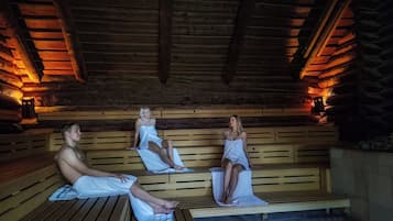 Un sauna, baño turco, tratamientos corporales, tratamientos faciales