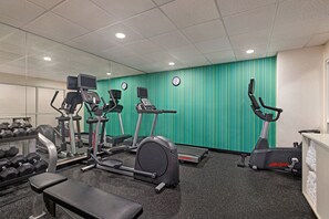 A gym with treadmills, elliptical machines, and dumbbells. - Holiday Inn Express & Suites Pembroke Pines-Sheridan St by IHG (Pembroke Pines)