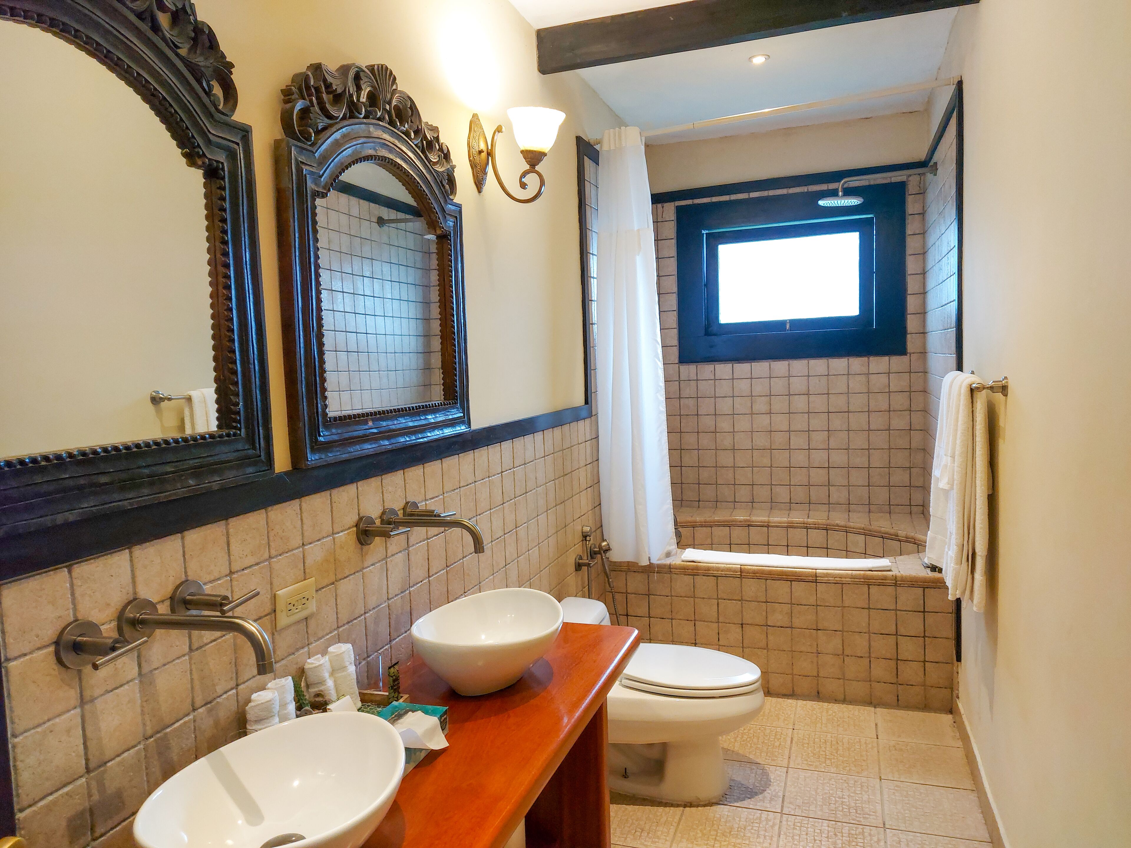 suite (loft) | bathroom | hair dryer, bathrobes, slippers, towels