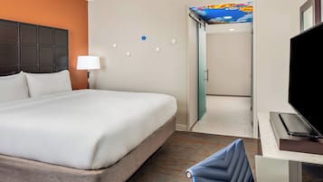 1 bedroom, premium bedding, down comforters, pillowtop beds