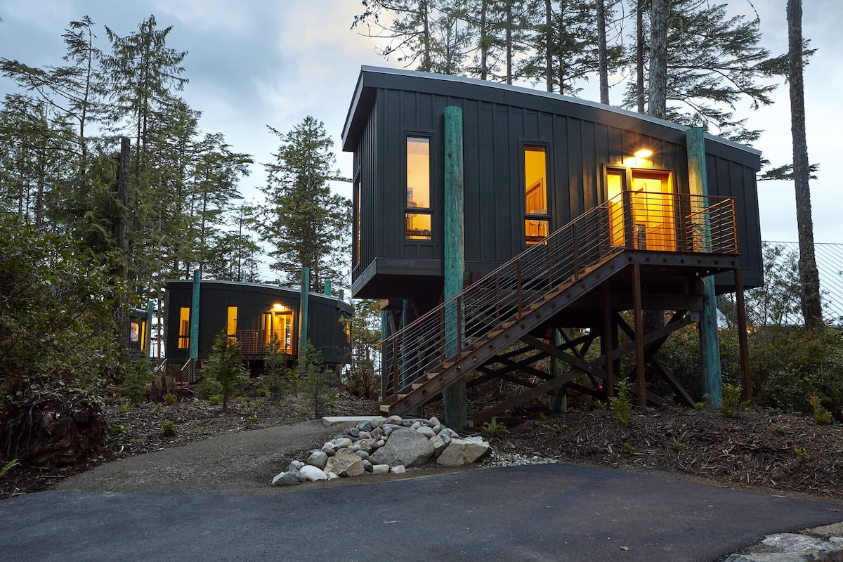 Tree House Signature, 1 grand lit et 1 canapé-lit, vue partielle sur l'océan
