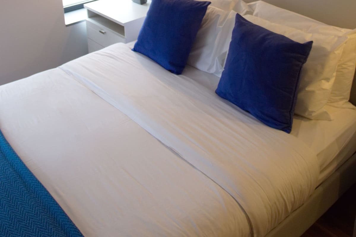 Premium bedding, in-room safe, soundproofing, iron/ironing board