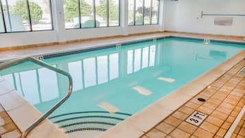 Indoor pool, sun loungers