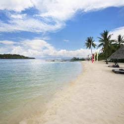 Private beach, sun-loungers, beach towels, beach massages