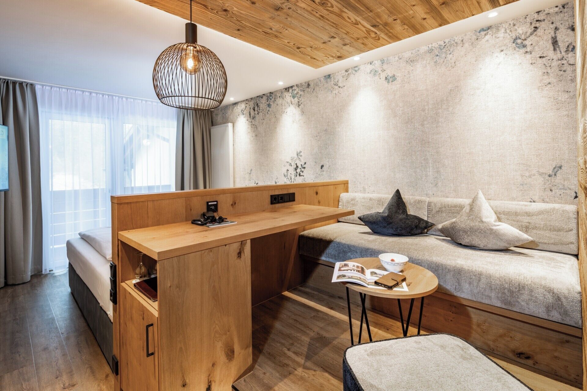 deluxe double room | living area | 80-cm led tv with satellite channels, tv, table football