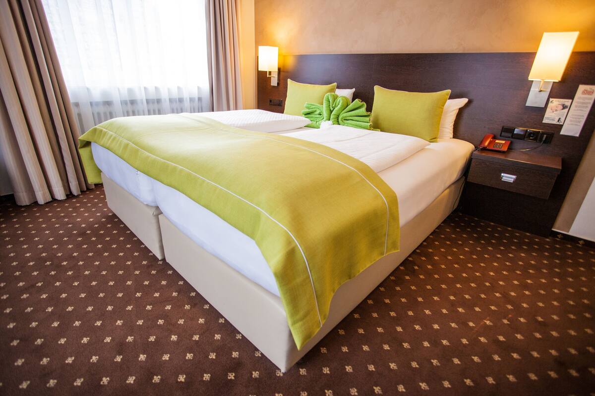 In-room safe, blackout curtains, iron/ironing board (on request)