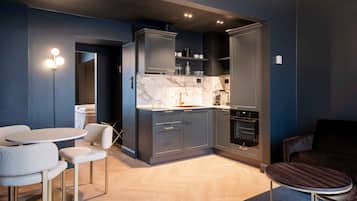 Suíte com design assinado, 1 quarto, para não fumantes | Cozinha privada