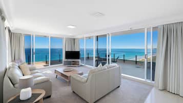 Three Bedroom Ocean View Sub Penthouse | Living area | TV