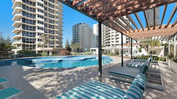 Indoor pool, 2 outdoor pools, sun loungers