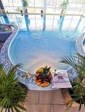 Indoor pool, seasonal outdoor pool