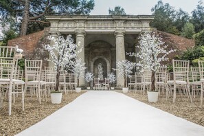 Outdoor wedding area