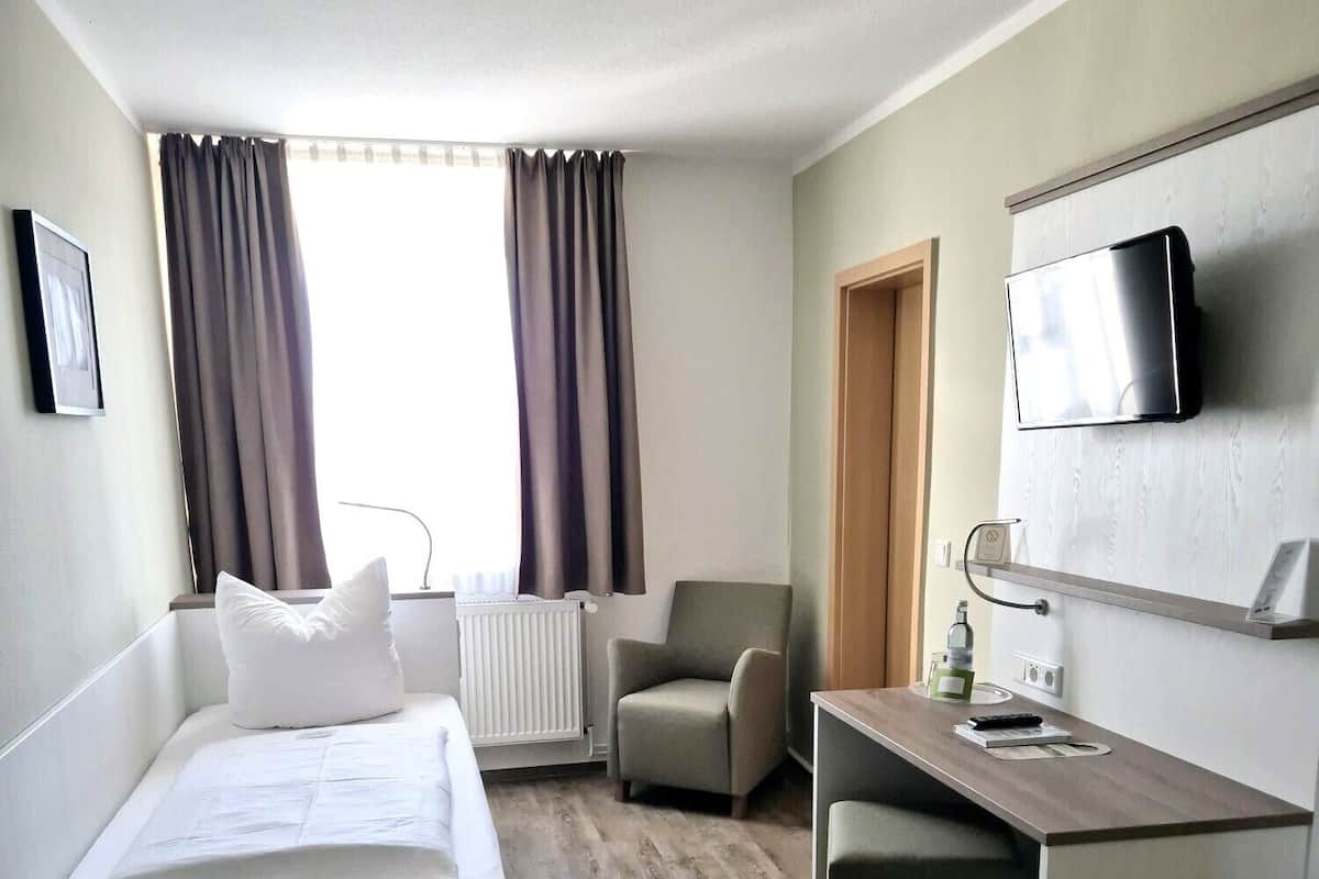 Hypo-allergenic bedding, desk, laptop workspace, soundproofing