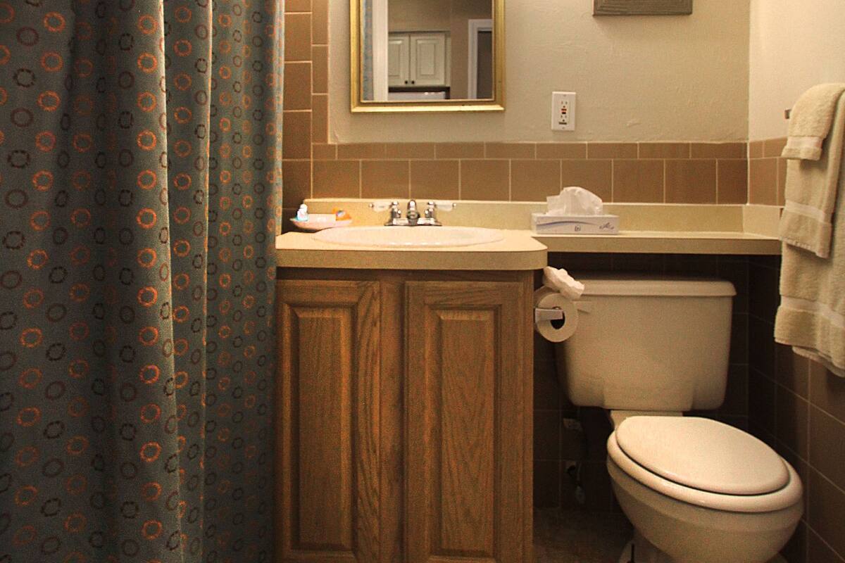 studio, 2 double beds | bathroom | combined shower/bathtub, free toiletries, hair dryer, towels