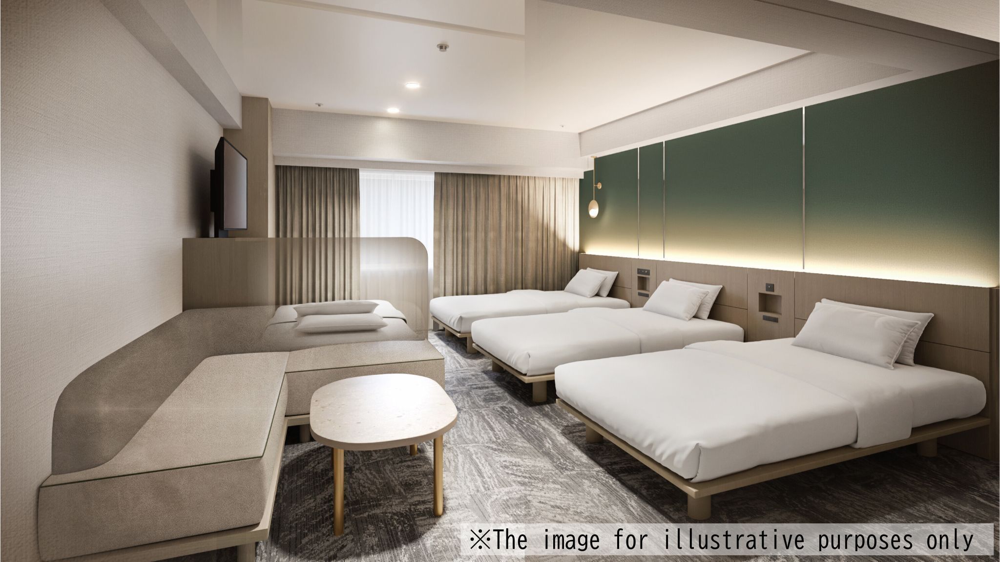 Quarto quádruplo superior, para não fumantes | Roupas de cama premium, edredons de pluma, escrivaninha