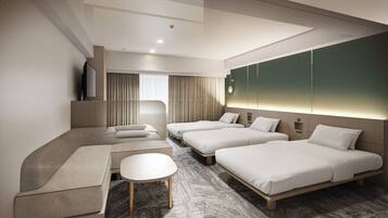 Superior Quadruple Room, Non Smoking | Premium bedding, down comforters, desk, blackout drapes