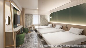 Standard-Dreibettzimmer, Nichtraucher | Hochwertige Bettwaren, Daunenbettdecken, Schreibtisch