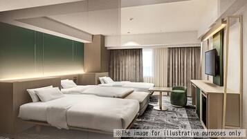 Superior Triple Room, Non Smoking | Premium bedding, down comforters, desk, blackout drapes