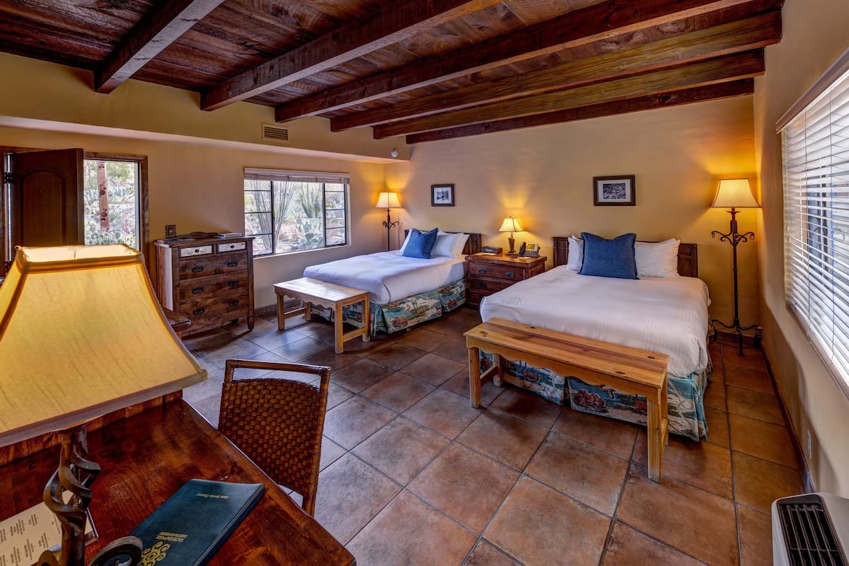 Room, 2 Queen Beds (Hacienda) | Hypo-allergenic bedding, pillow-top beds, in-room safe
