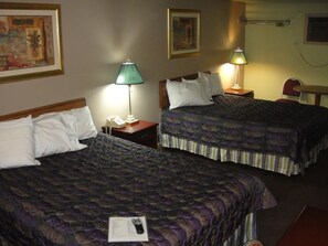 Standard Room, 2 Queen Beds | Desk, iron/ironing board, free WiFi, bed sheets - Trails West Motel (Hutchinson)