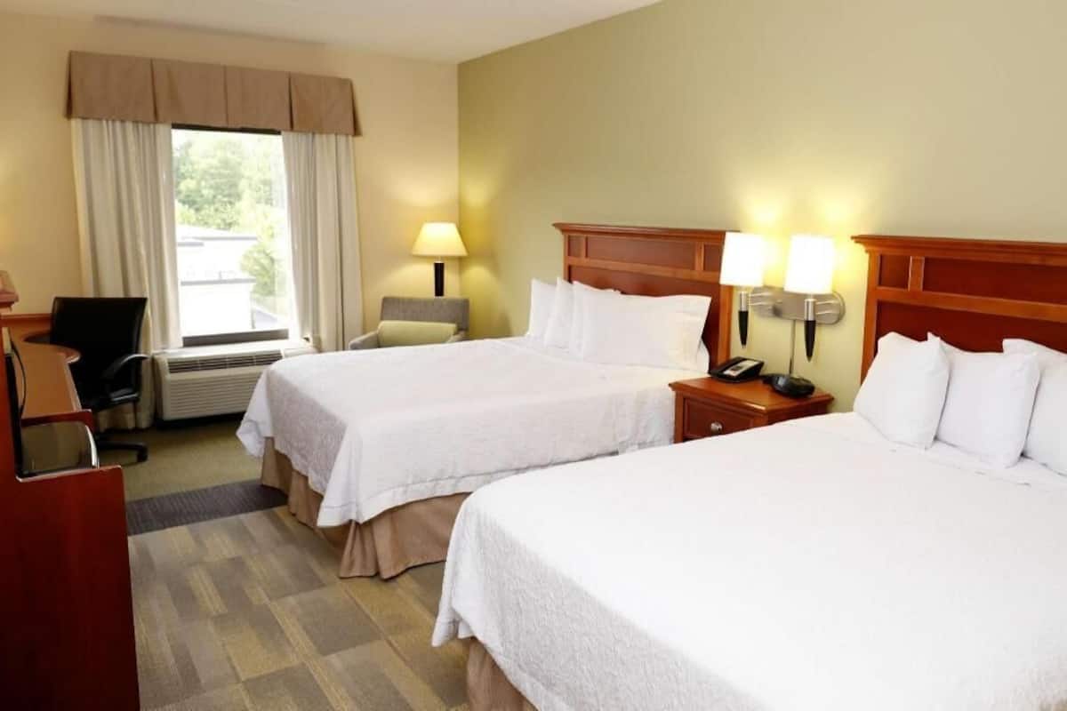 In-room safe, desk, laptop workspace, blackout drapes