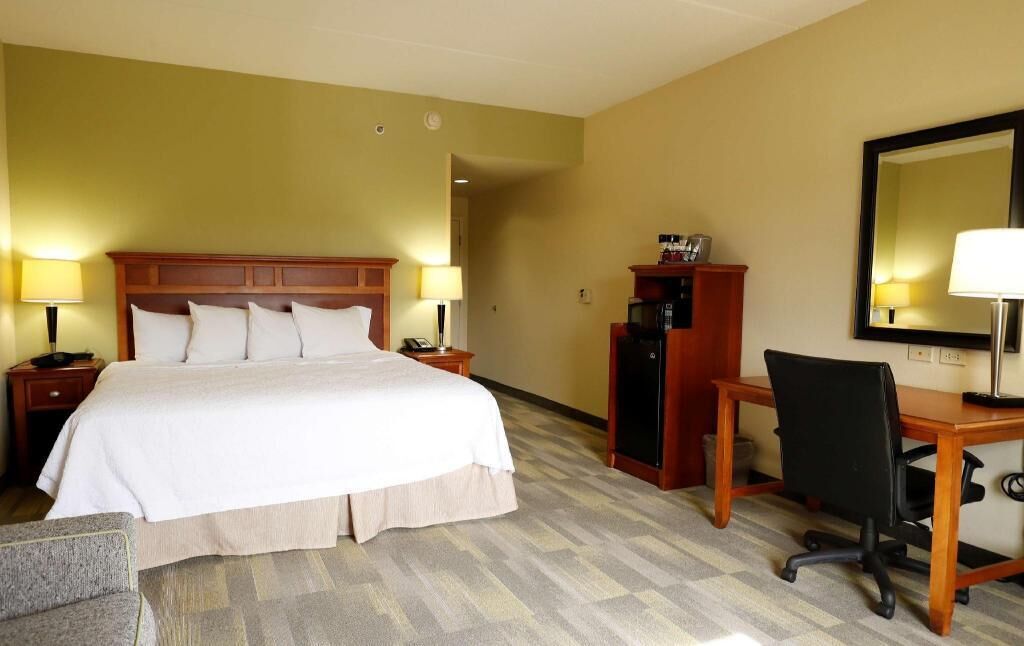 In-room safe, desk, laptop workspace, blackout drapes