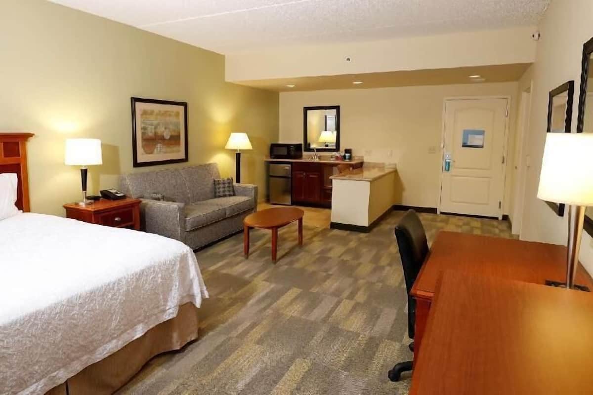 In-room safe, desk, laptop workspace, blackout drapes