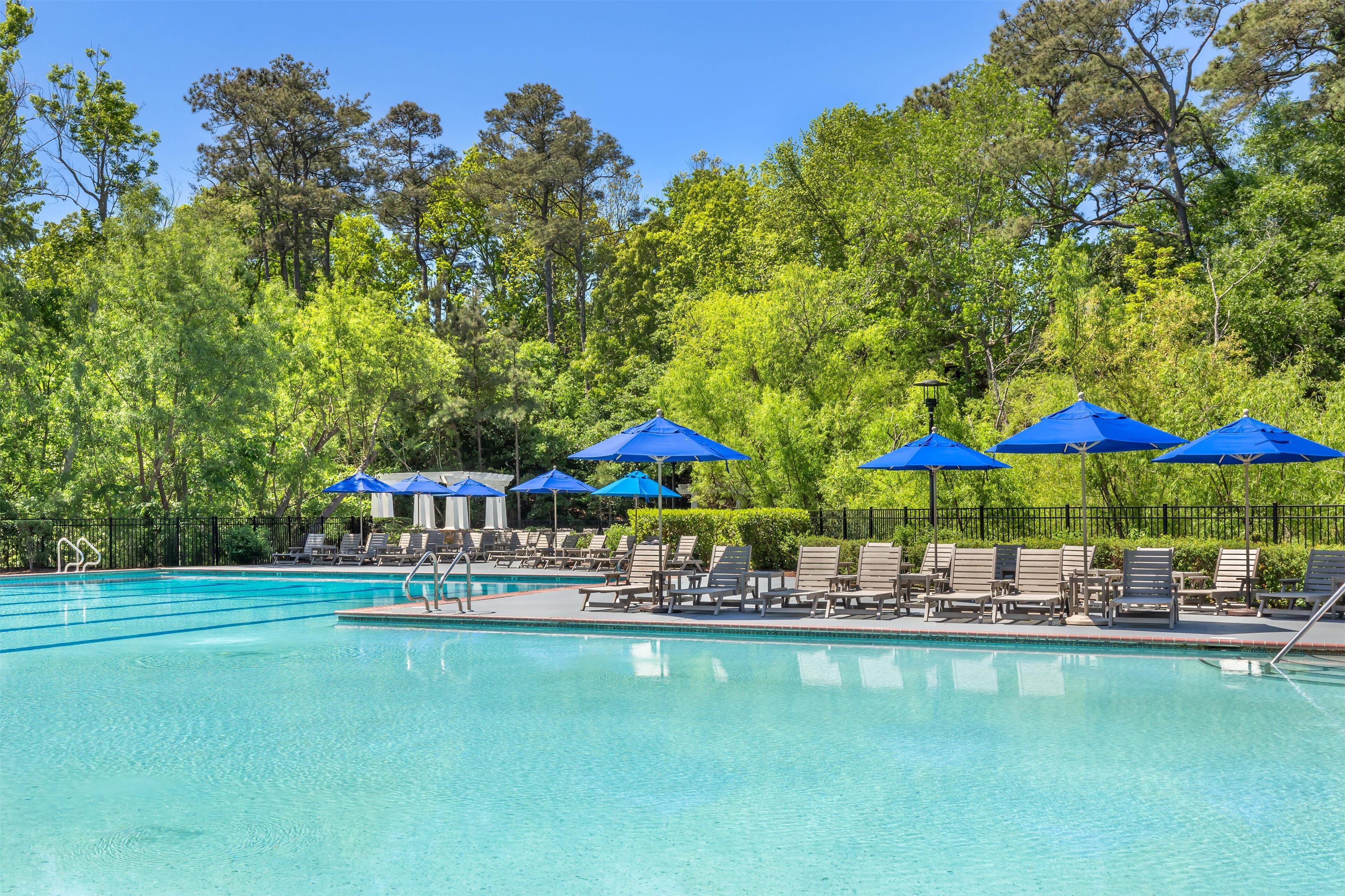 indoor pool, seasonal outdoor pool, open 8 am to 10 pm, pool loungers