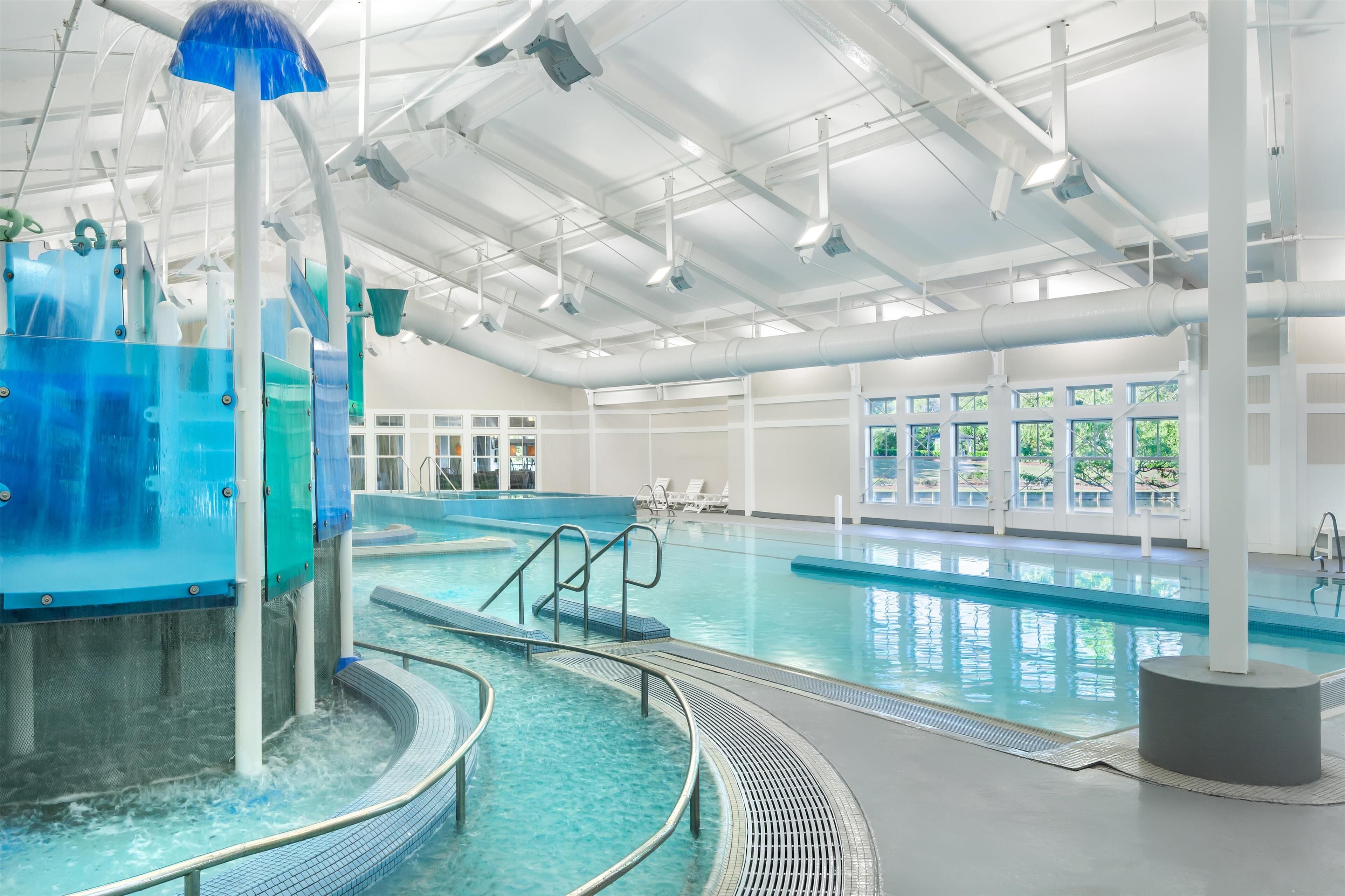 Indoor pool, seasonal outdoor pool, open 8 AM to 10 PM, pool loungers