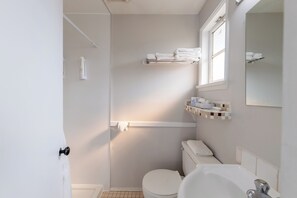 Free toiletries, hair dryer, towels, soap