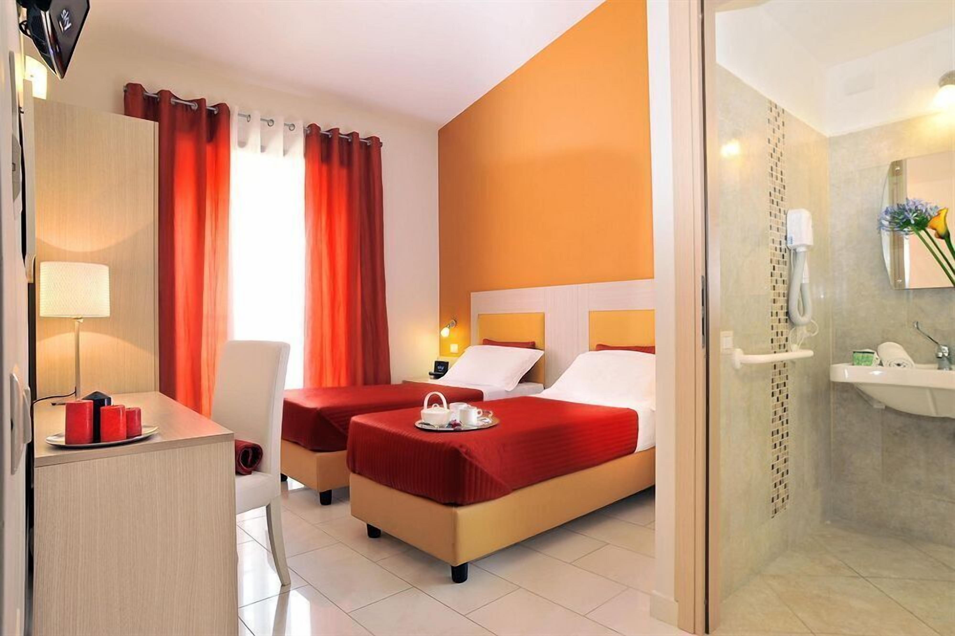 Select Comfort beds, minibar, in-room safe, desk