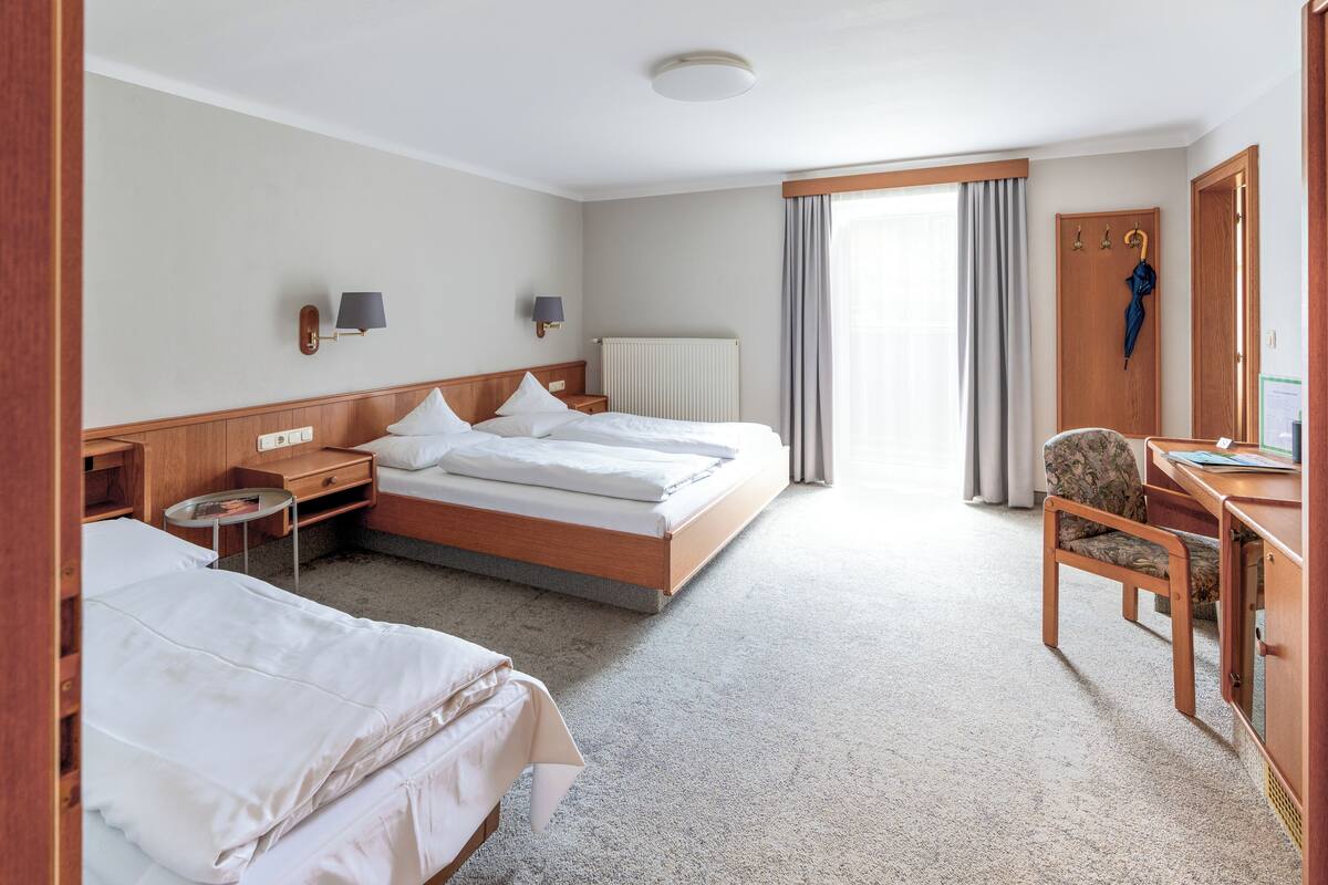 Triple Room, Annex Building (3 Star) | Hypo-allergenic bedding available, in-room safe, blackout drapes