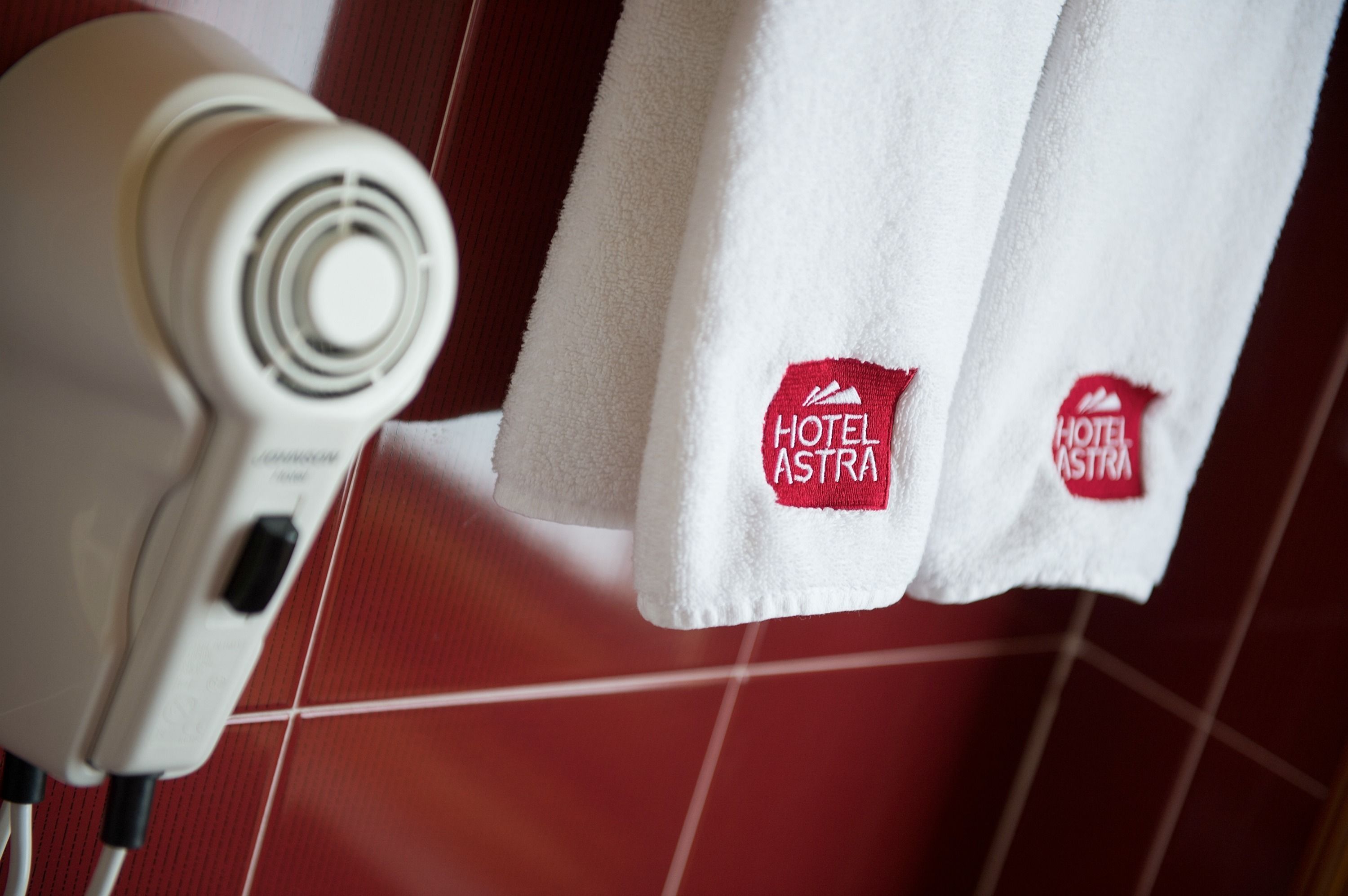 free toiletries, hair dryer, bidet, towels