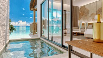 Dunas Private Pool Ocean View Top Floor Suite | Premium bedding, down comforters, free minibar, in-room safe