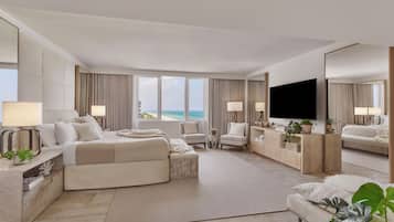 Room, Multiple Beds, Balcony, Ocean View | Premium bedding, down duvets, minibar, in-room safe