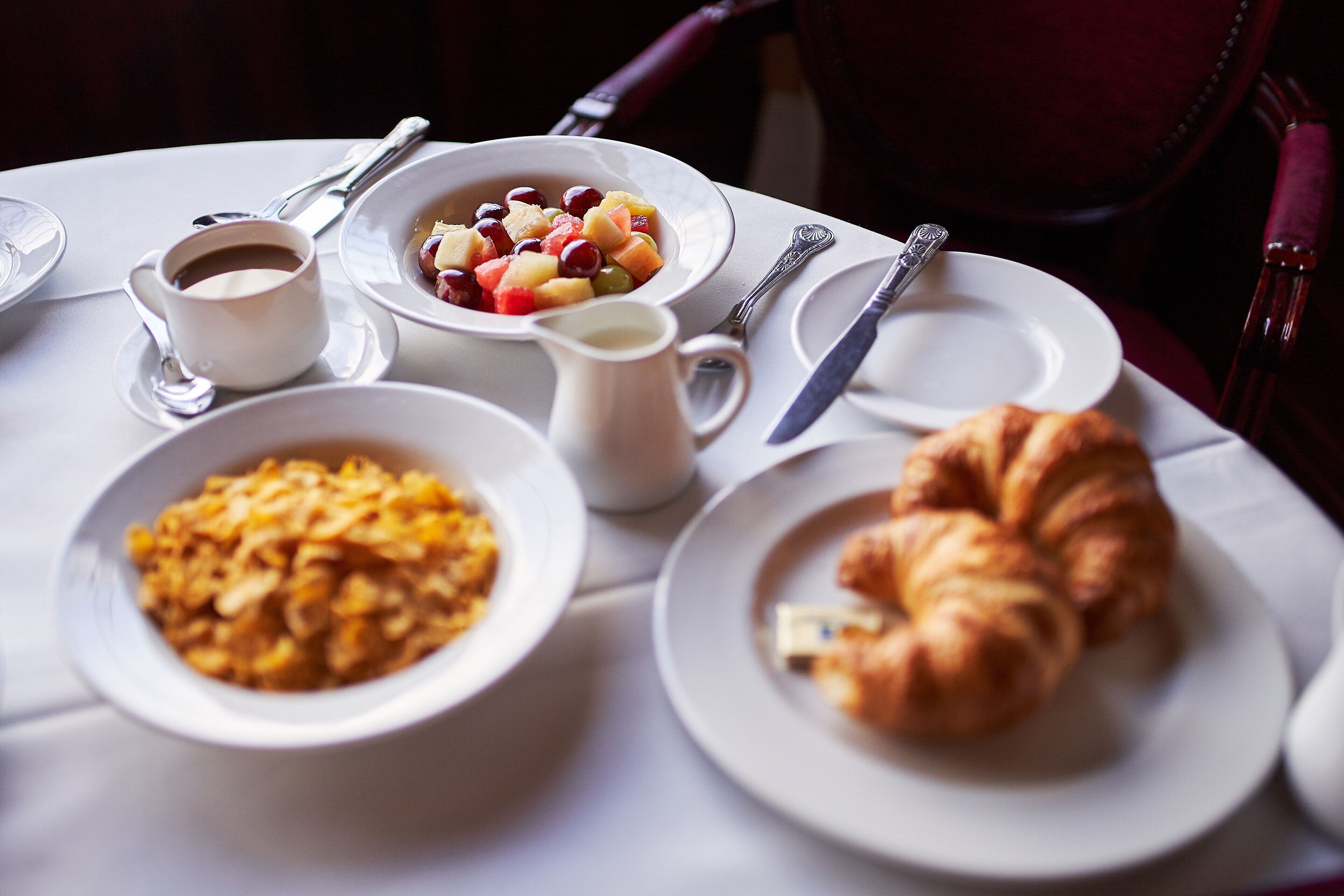 daily buffet breakfast (gbp 10.95 per person)