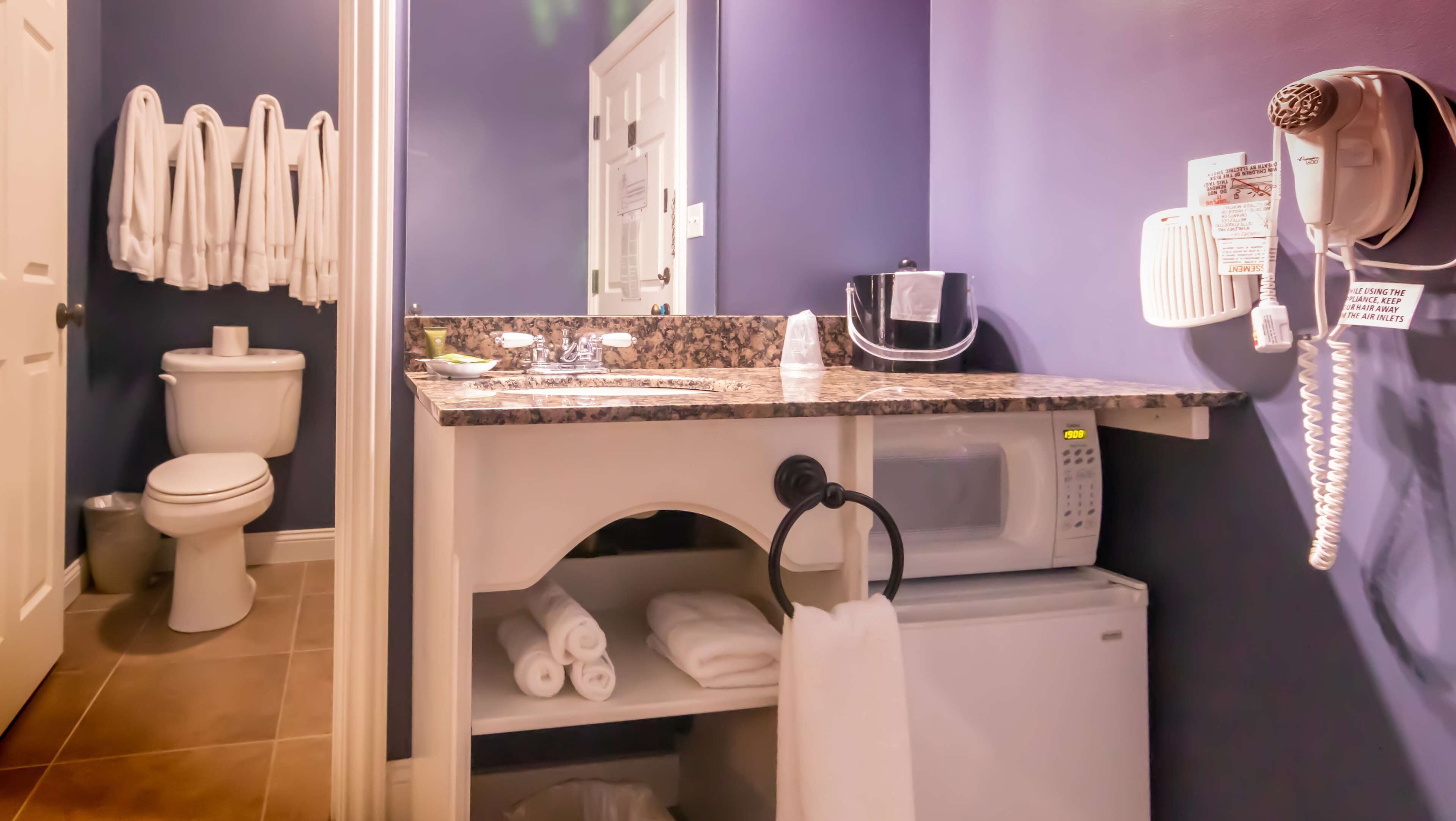 A bathroom with a toilet, sink, and towel rack.
