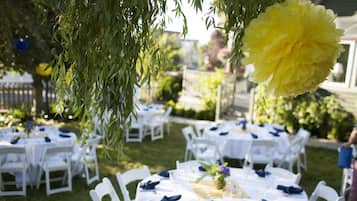 Outdoor wedding area