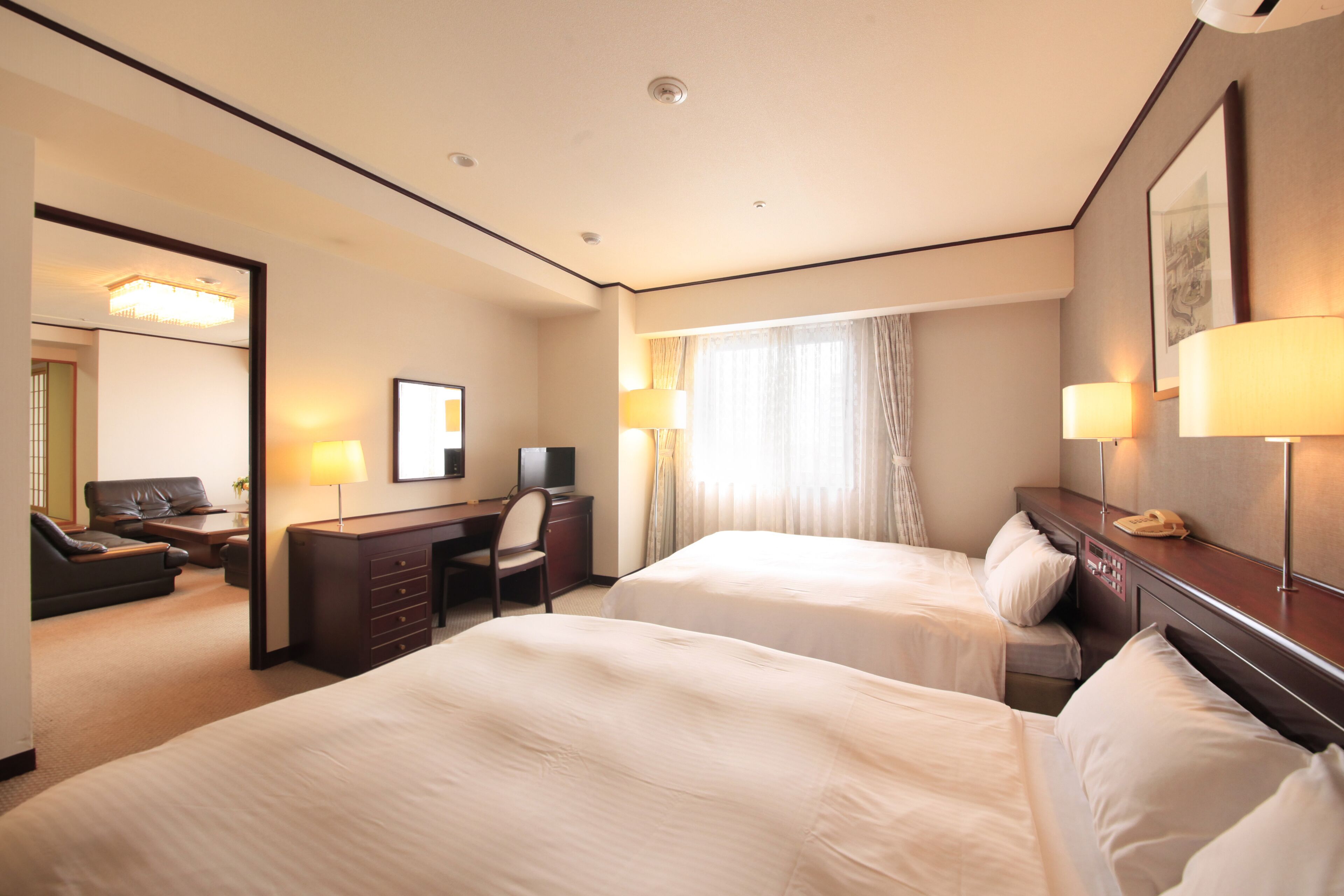 desk, blackout curtains, free wifi, bed sheets