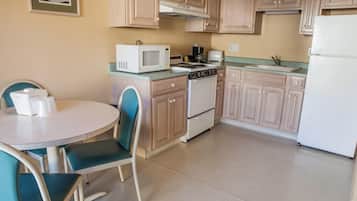 Fridge, microwave, coffee/tea maker